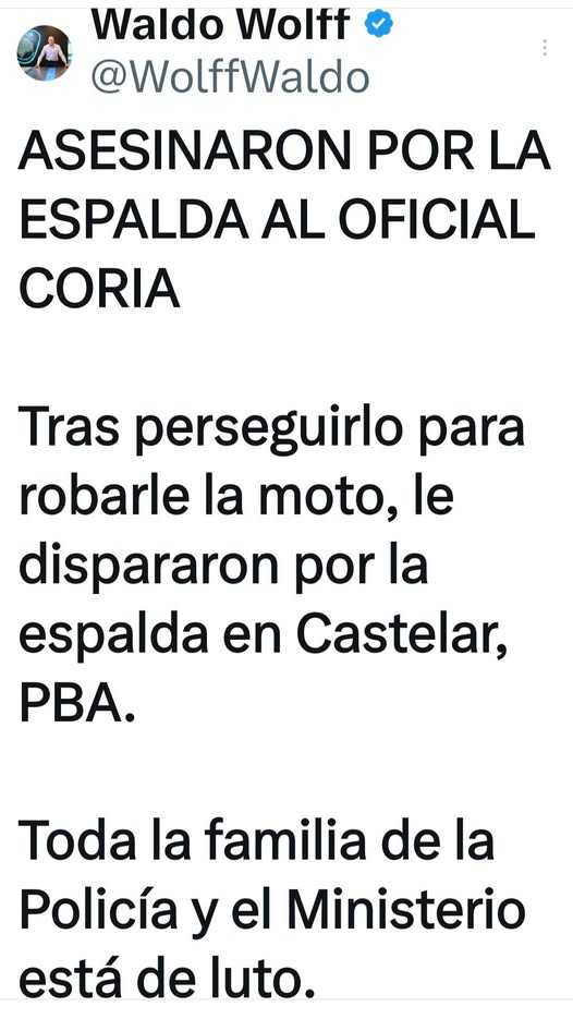 *ASESINAN A UN OFICIAL DE LA POLICÍA DE LA CIUDAD EN UN INTENTO DE ROBO*