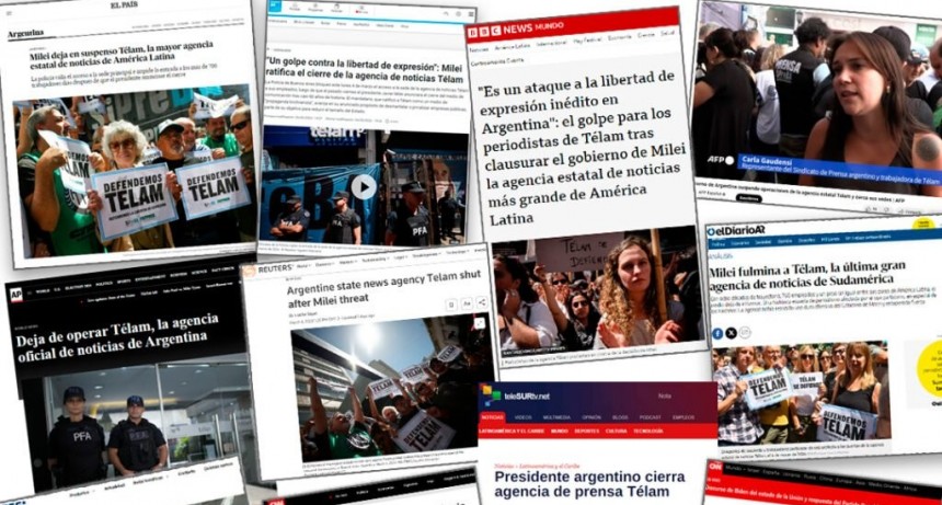 “Milei fulmina a Télam”: así reaccionaron los medios del mundo al intento de cierre de la agencia