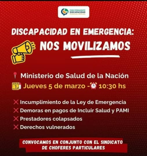 Alerta nacional: transportistas de personas con discapacidad advierten que el servicio est&aacute; suspendido desde el 25 de febrero  por falta de pagos