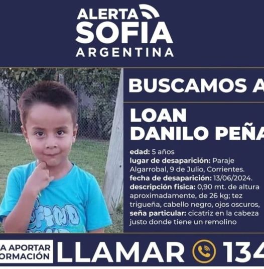 ALERTA SOFÍA: BUSCAMOS A LOAN DANILO PEÑA