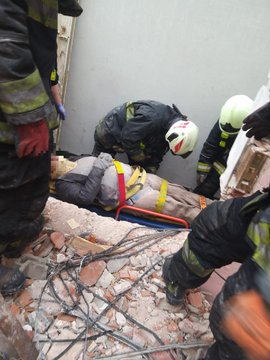 Derrumbe en una obra en Caballito: hay tres heridos