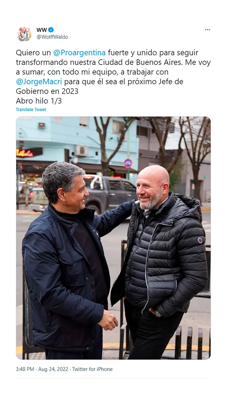 Reacomodamiento de los halcones en el PRO: Waldo Wolff se suma al proyecto de Jorge Macri en CABA