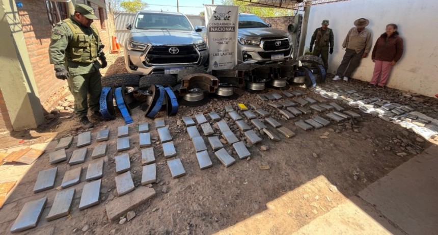 AIRE VICIOSO: SECUESTRARON 110 KILOS DE COCAÍNA EN SALTA Y DETUVIERON A TRES PERSONAS