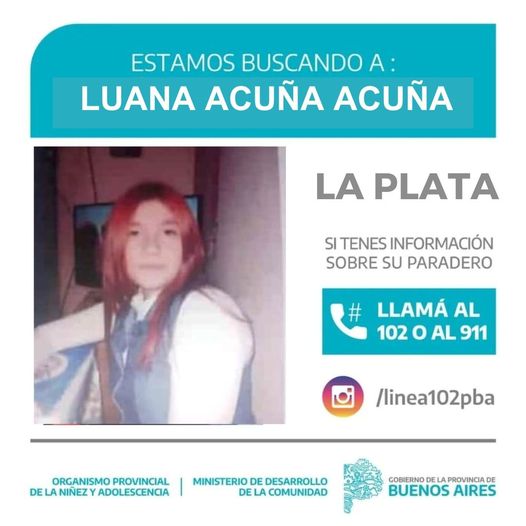 BUSCAN A UNA JOVEN EN LA PLATA.