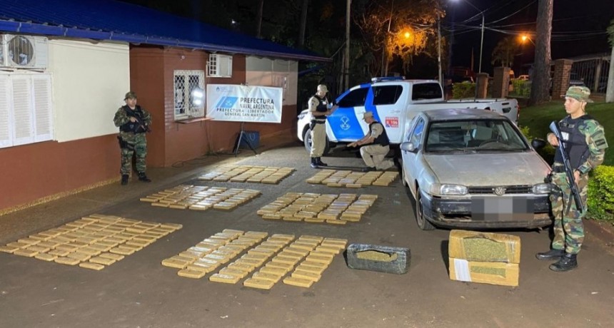 INCAUTARON UN CARGAMENTO MILLONARIO DE MARIHUANA EN MISIONES