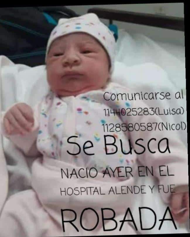 Una falsa enfermera se robó a una bebé recién nacida del Hospital Alende